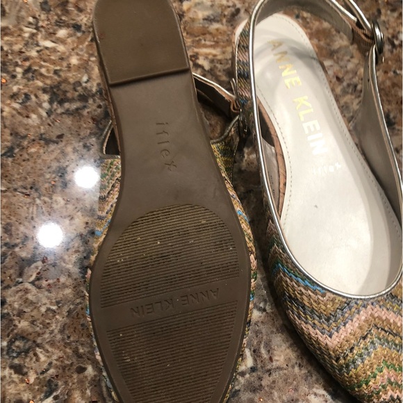 Anne Klein Marta Espadrille Wedge sling back  size 7 - Picture 3 of 4